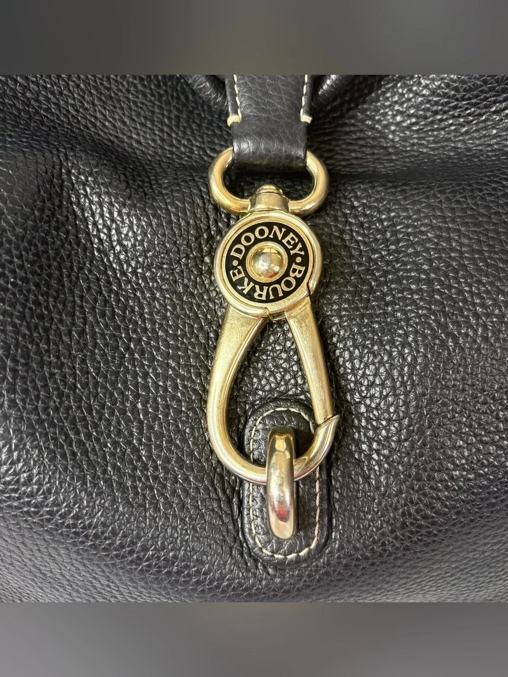 Dooney & Bourke Black Leather Shoulder Hobo Bag with Silver Hardware EUC
